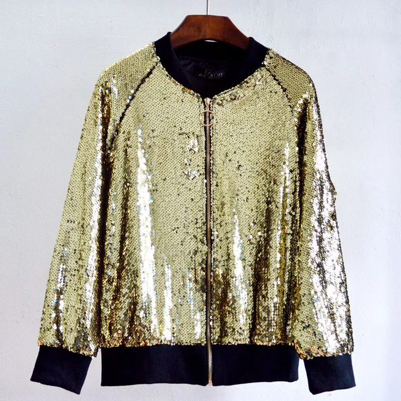 Sequin Bomber Jacket