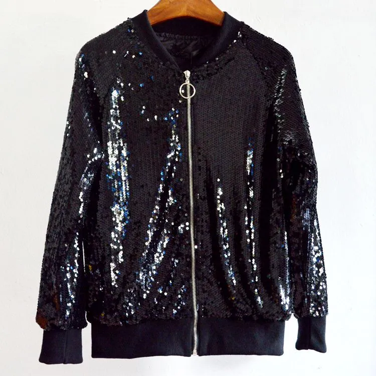 Sequin Bomber Jacket