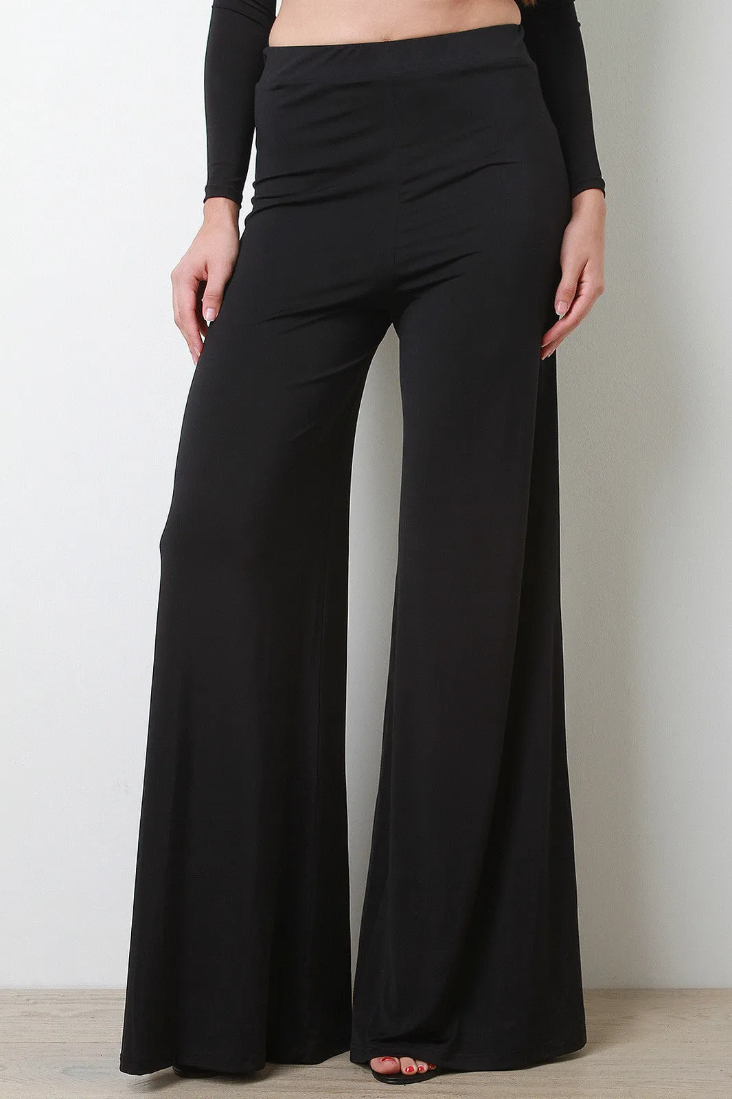 Solid Wide Leg Pants