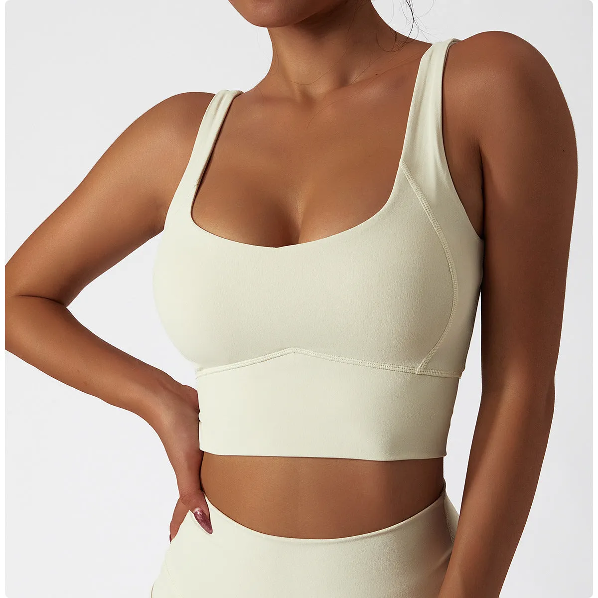 Square Neck Crop Sports Bra