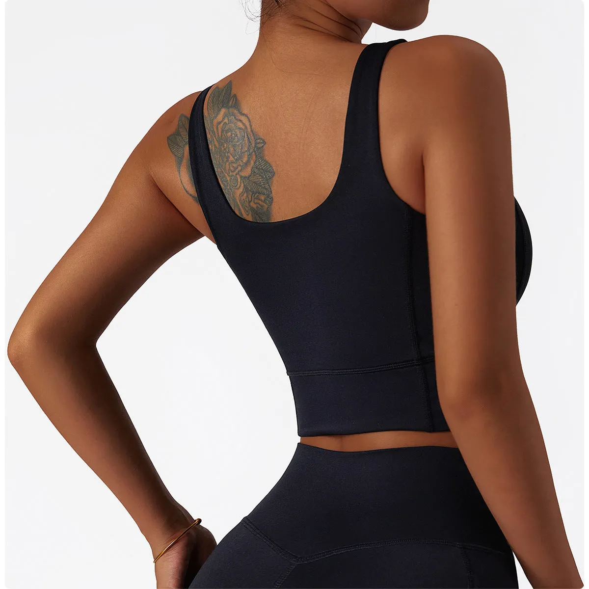 Square Neck Crop Sports Bra