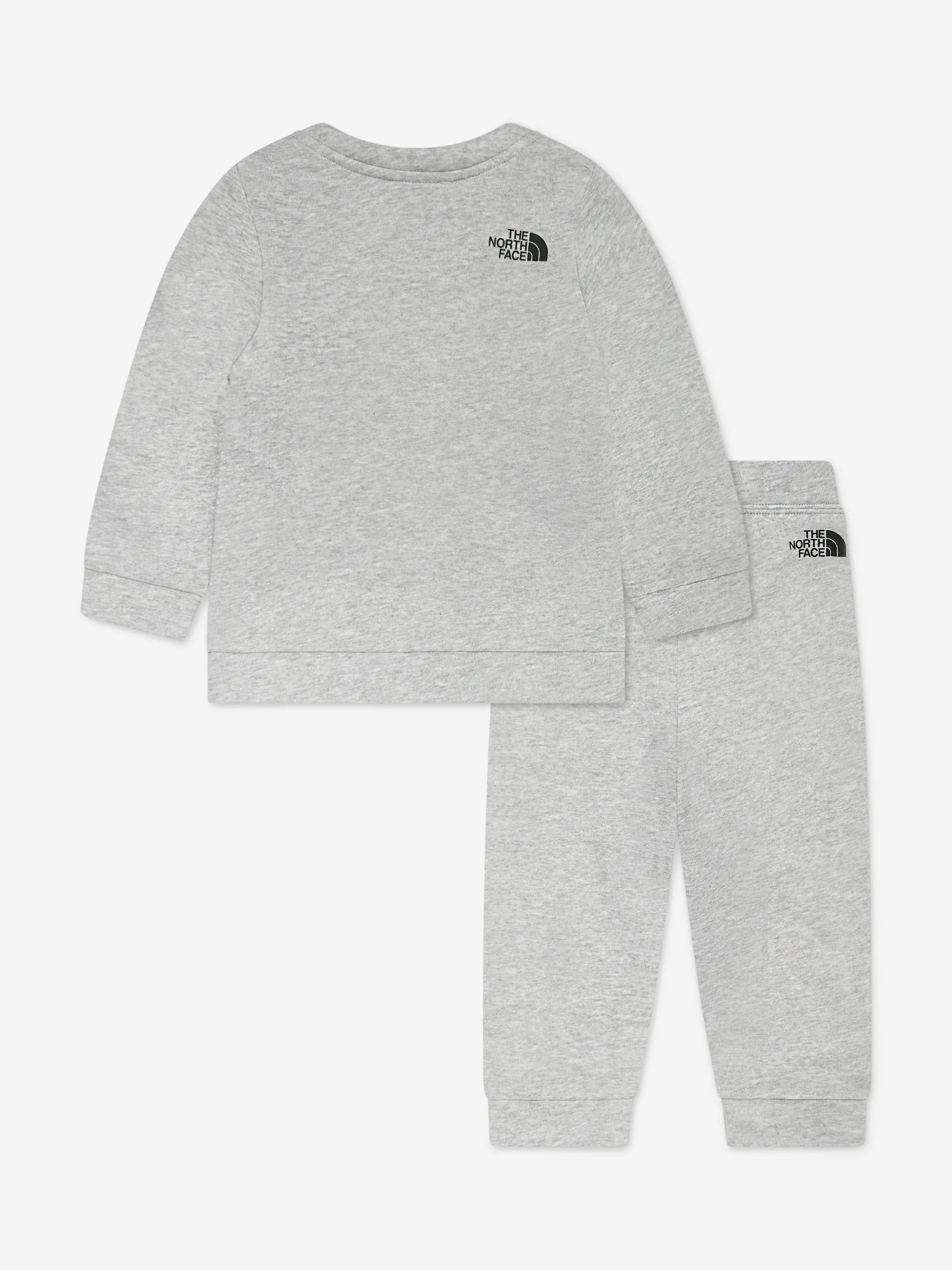 The North Face Baby Boys Cotton Fleece Tracksuit in Grey