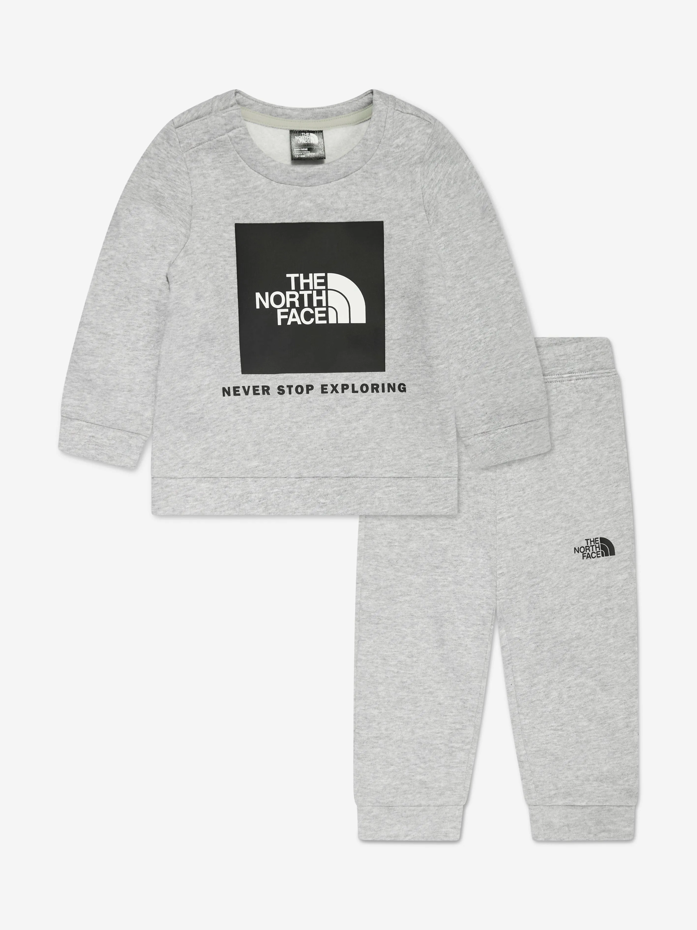 The North Face Baby Boys Cotton Fleece Tracksuit in Grey