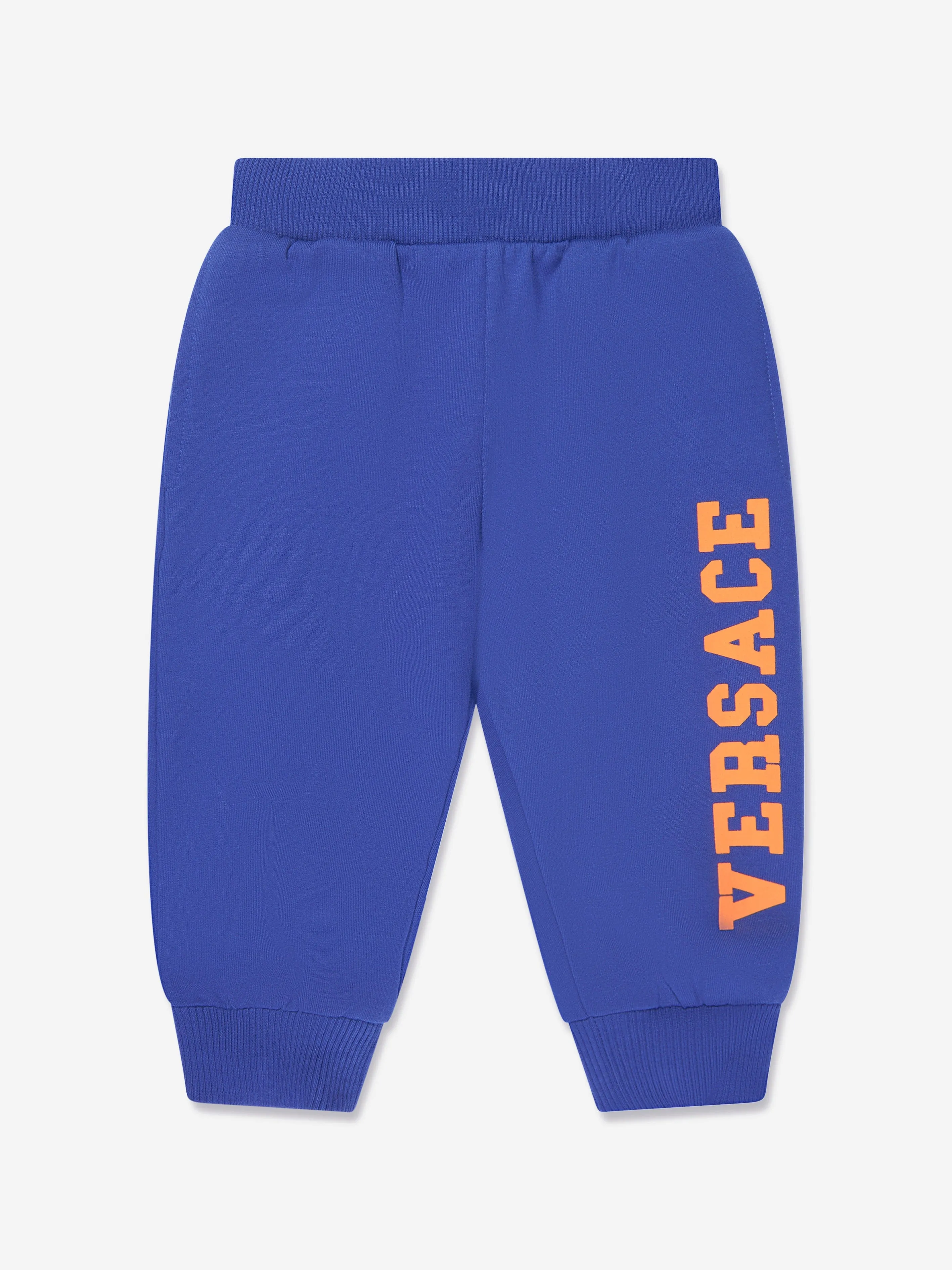 Versace Baby Boys Logo Tracksuit in Blue