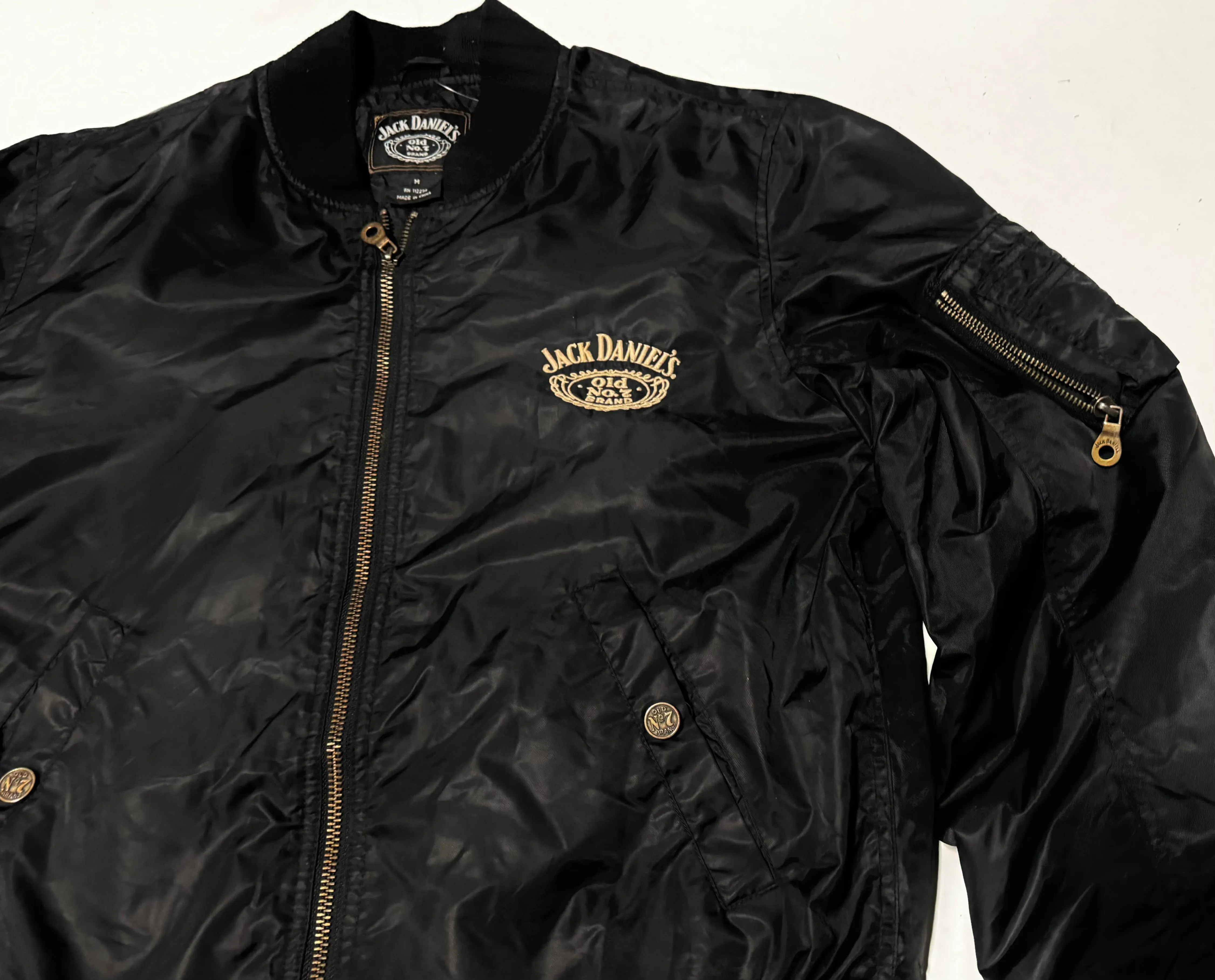 Vintage Jack Daniel’s Merch Nylon Bomber Jacket - (M-L)