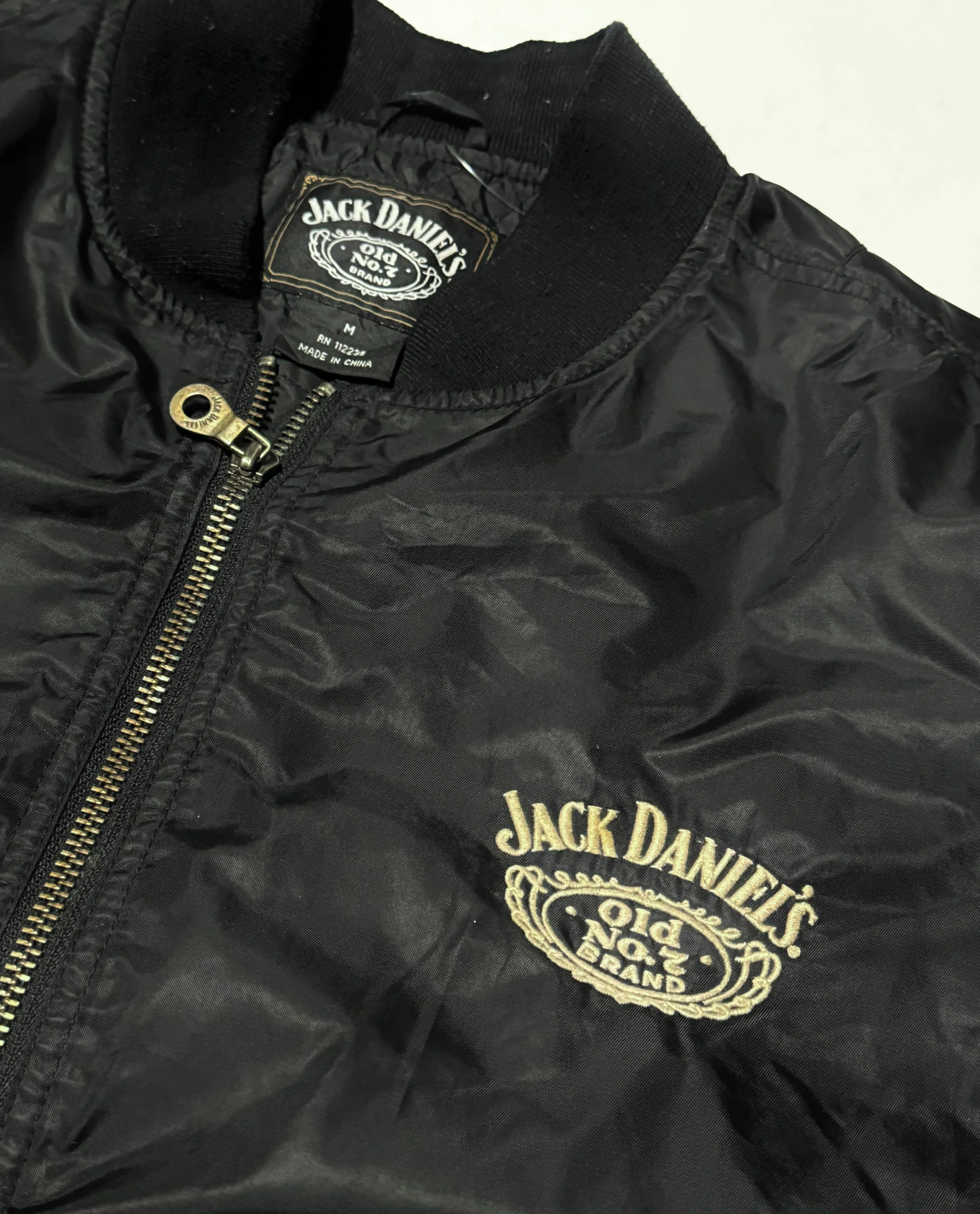 Vintage Jack Daniel’s Merch Nylon Bomber Jacket - (M-L)