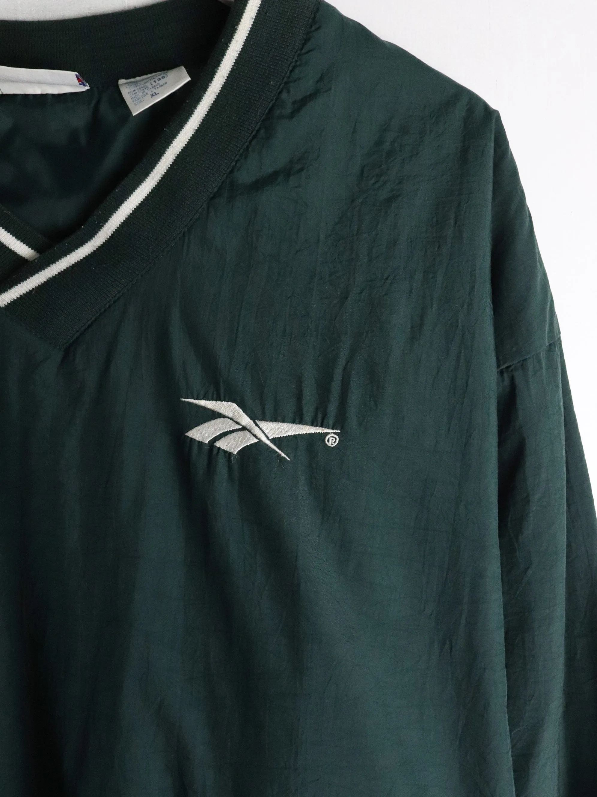 Vintage Reebok Jacket Mens XL Green Pullover