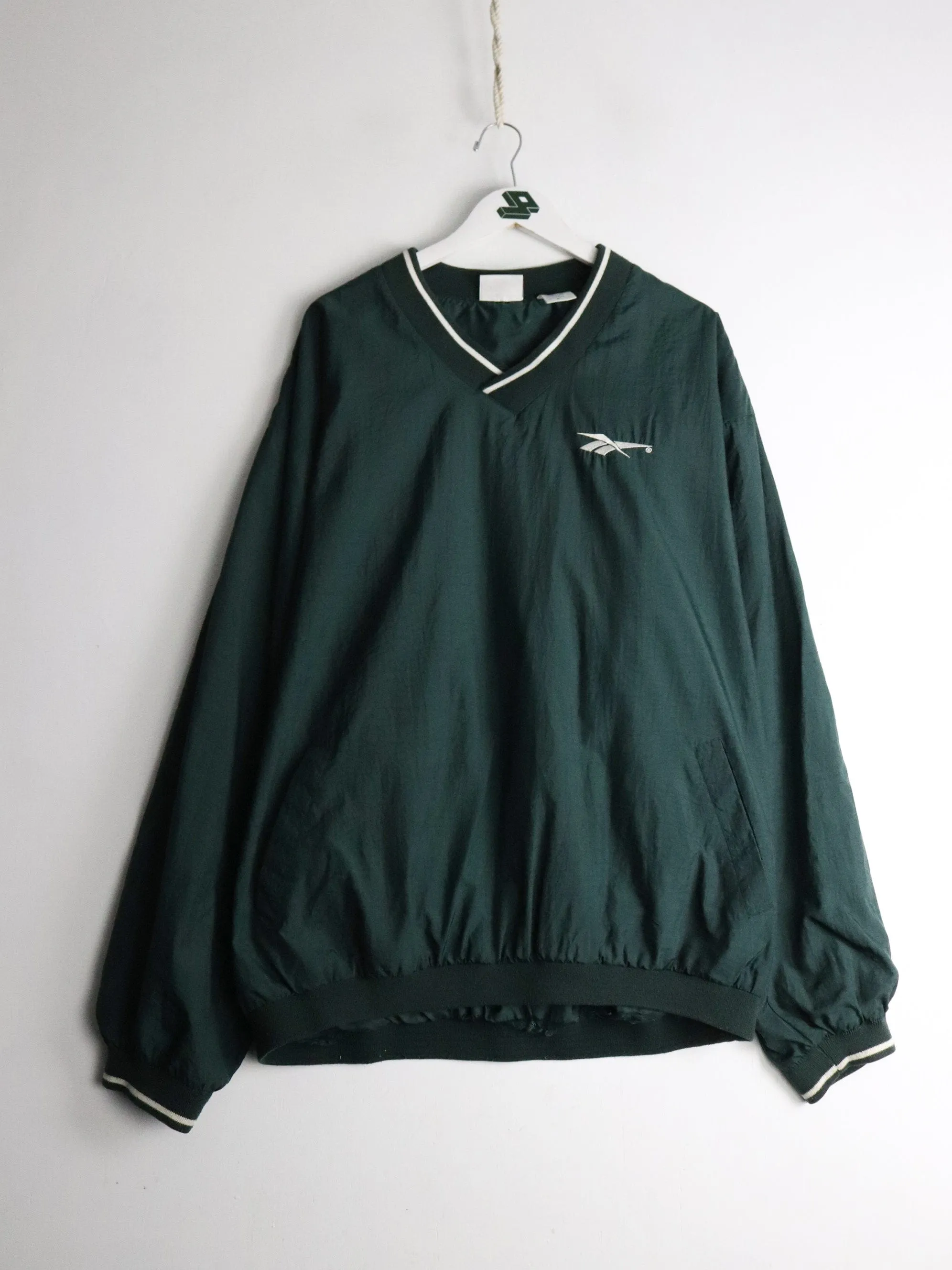 Vintage Reebok Jacket Mens XL Green Pullover