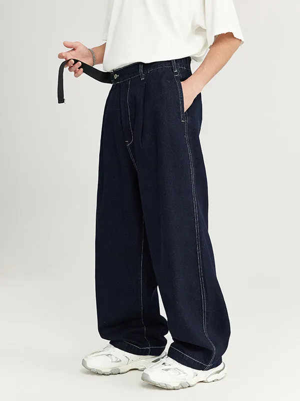 Wide Leg Jeans with Belt