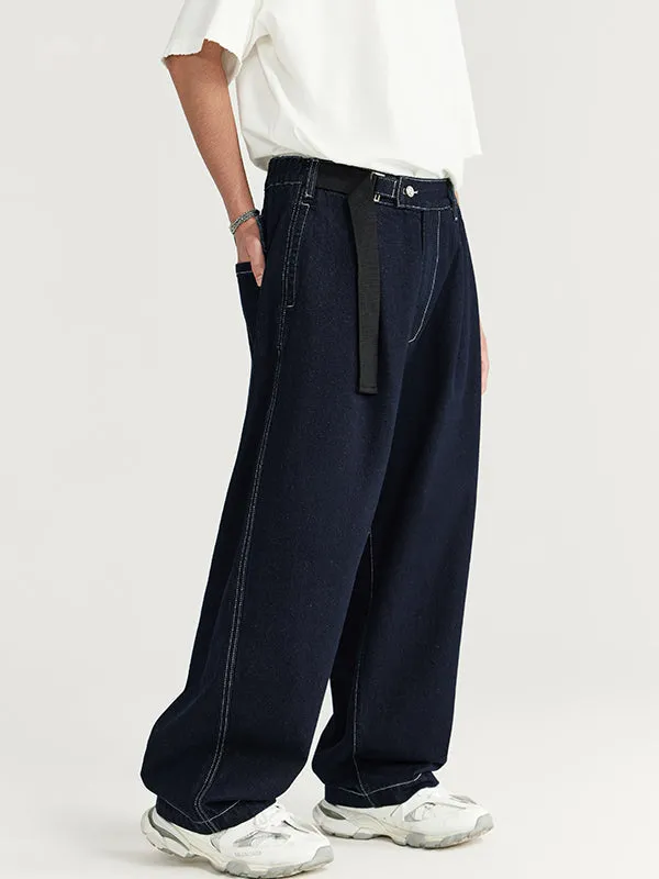 Wide Leg Jeans with Belt