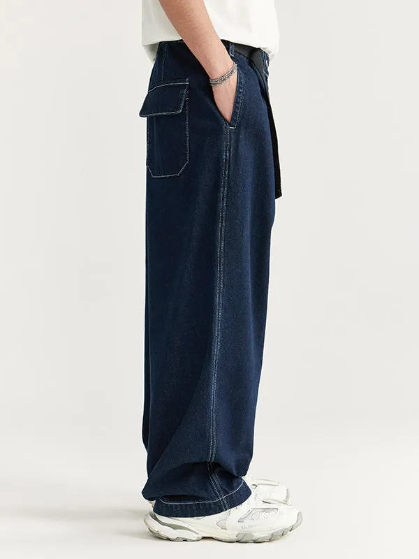 Wide Leg Jeans with Belt