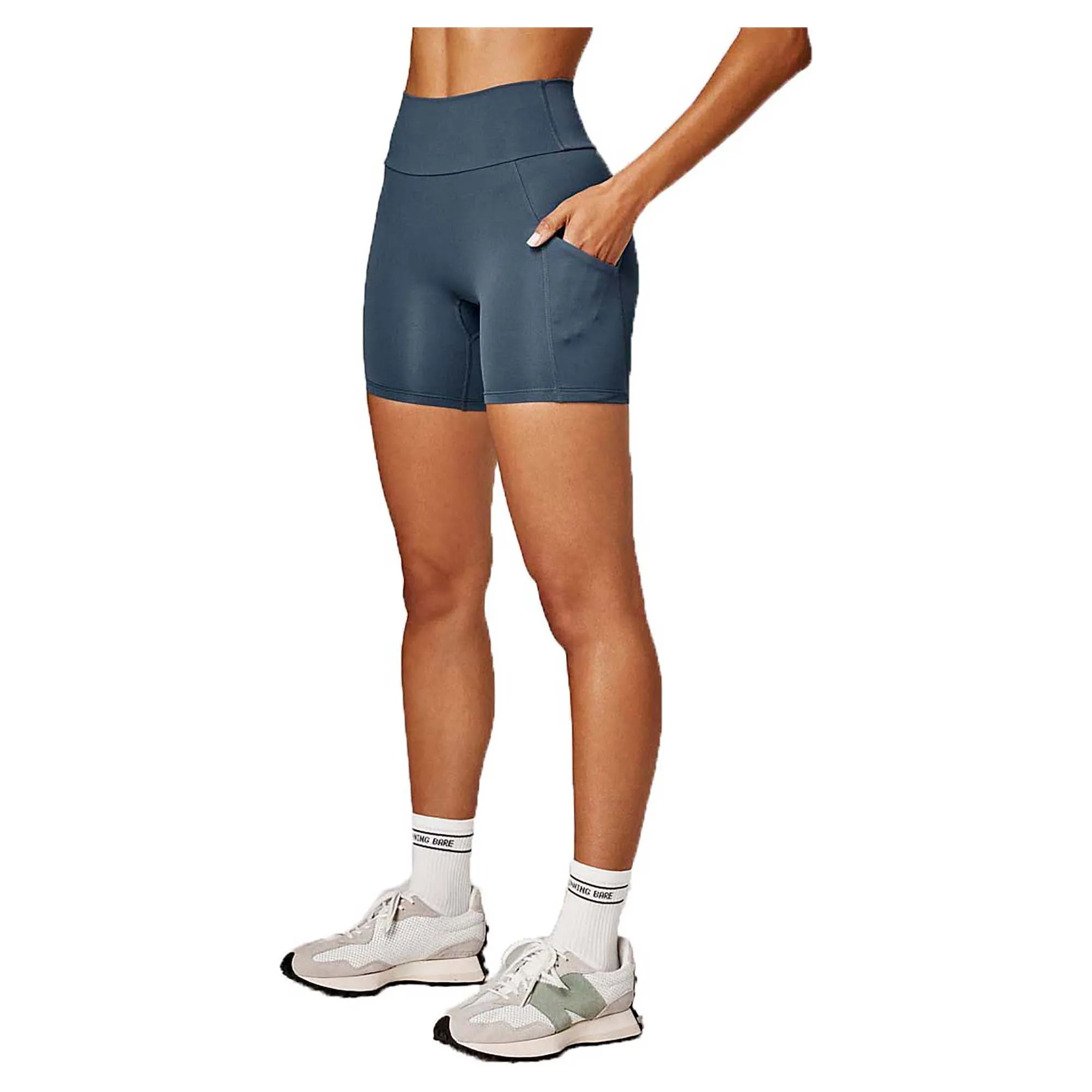 Women's Ab Waisted Camelflage Seamless 6 Inch Bike Shorts