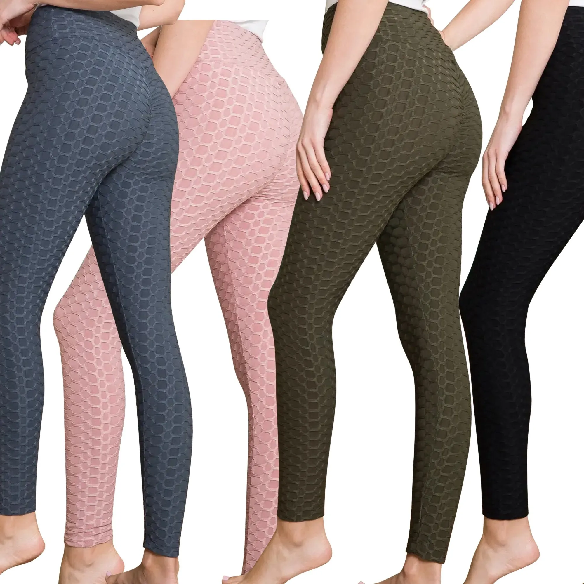 Women's Bubble Leggings - Stretchable Yoga & Fitness Activewear