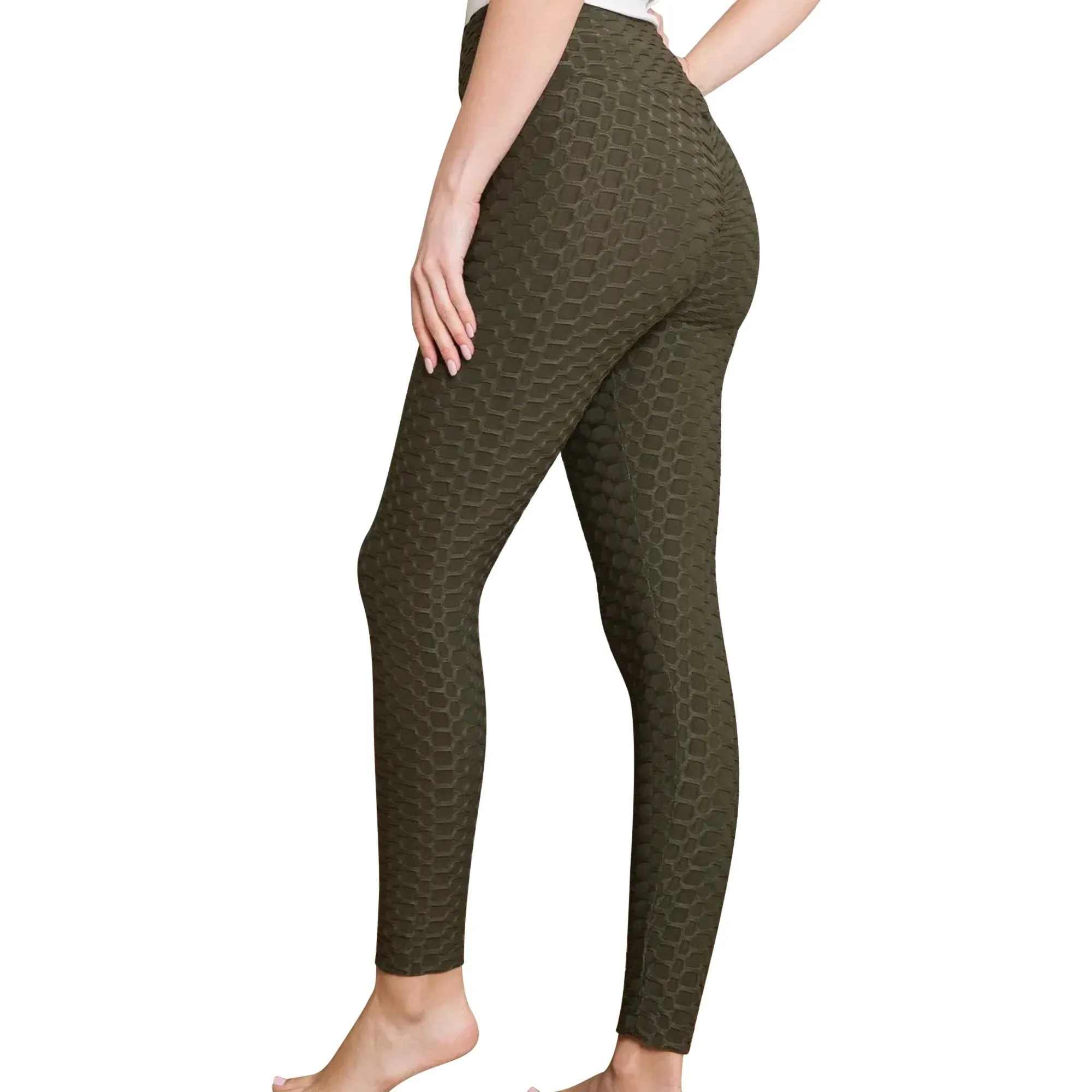 Women's Bubble Leggings - Stretchable Yoga & Fitness Activewear