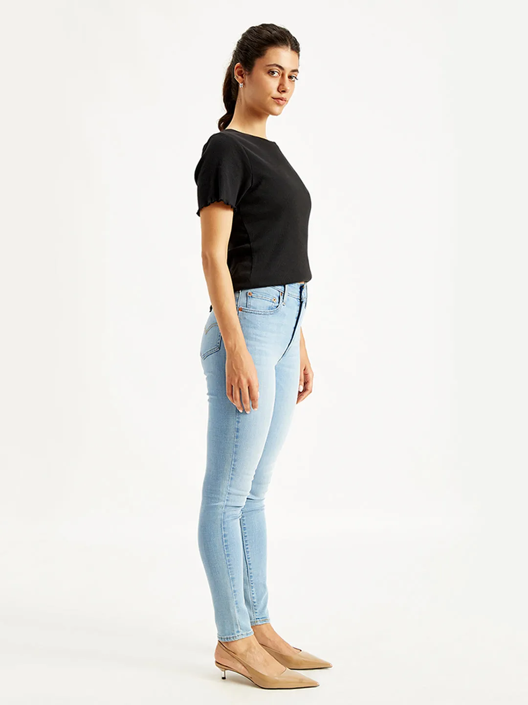 Women's High Rise 721 Skinny Light Blue Jeans