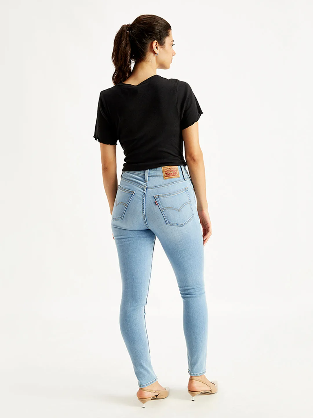 Women's High Rise 721 Skinny Light Blue Jeans