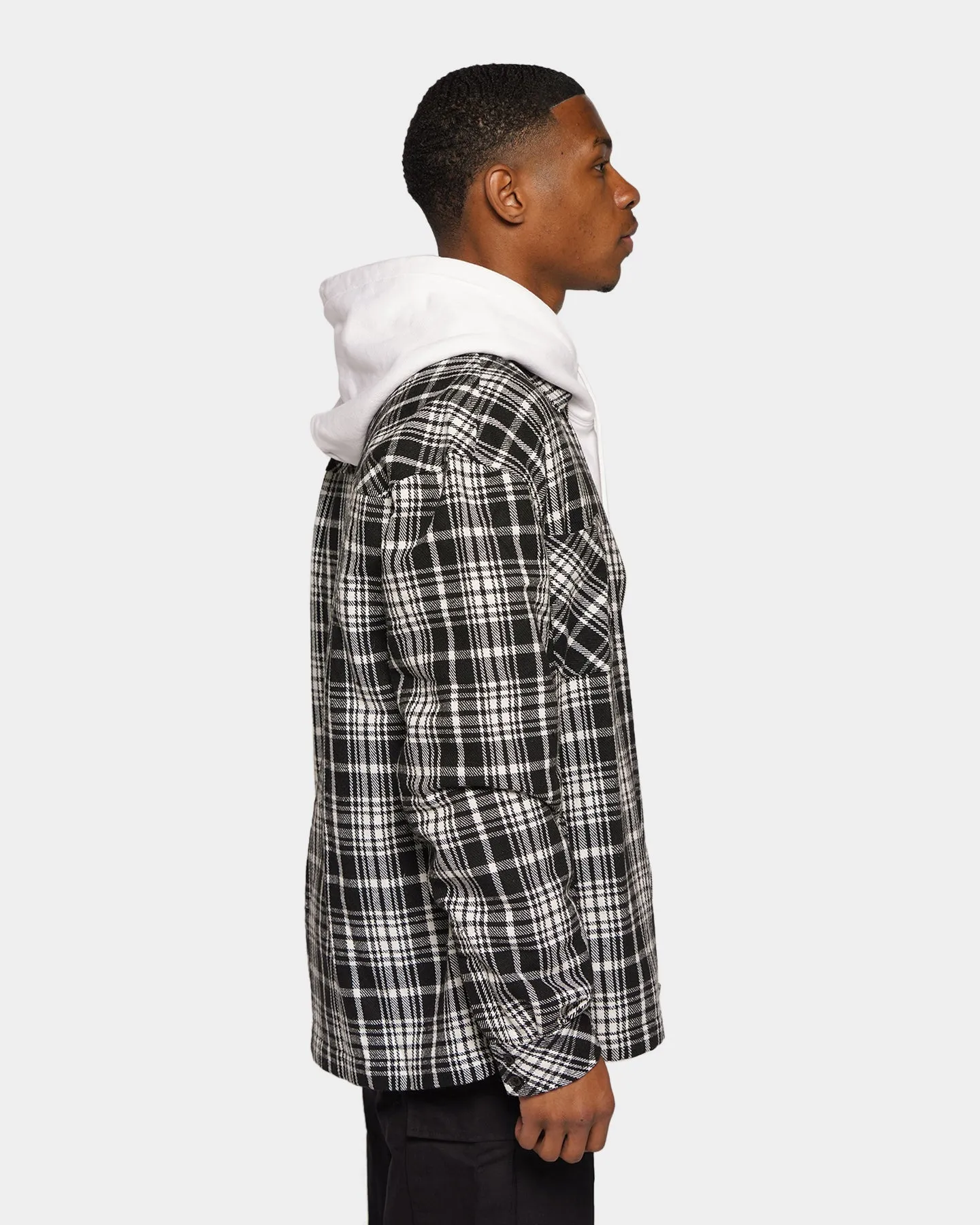 XXIII Trace Plaid Bomber Jacket Black/White